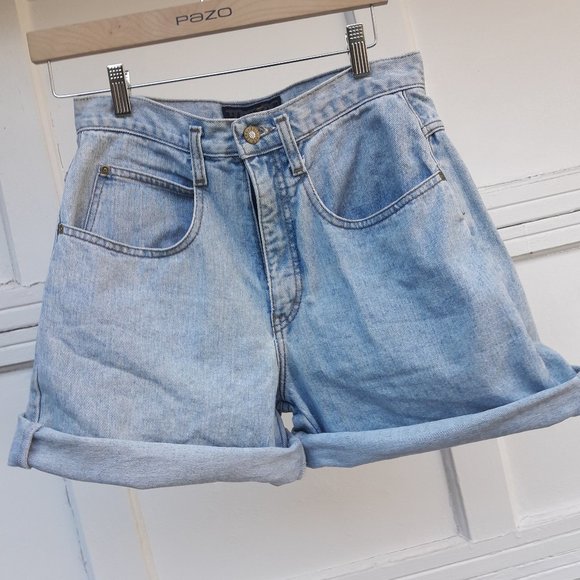 Vintage High Waisted Jean Shorts Slouch Curvy Retro 1980s VTG 90s Size 30W - Picture 15 of 16